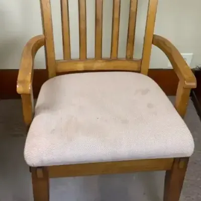 One of Two Wooden Office Armchair
