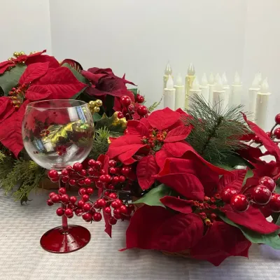 Red Poinsettia Centerpiece