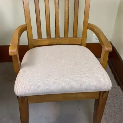 Two of Two Wooden Office Armchair