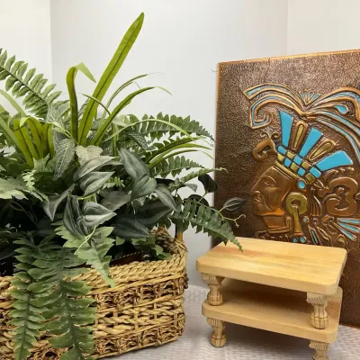 Copper Aztec Plaque and Risers