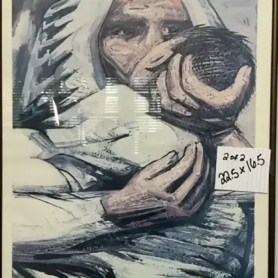 Framed Siqueiros "El Beso" Print