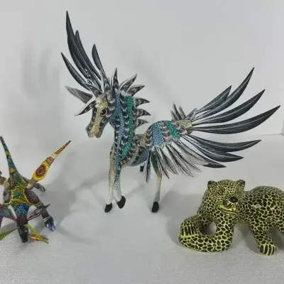 Oaxacan Alebrije Folk Art Trio