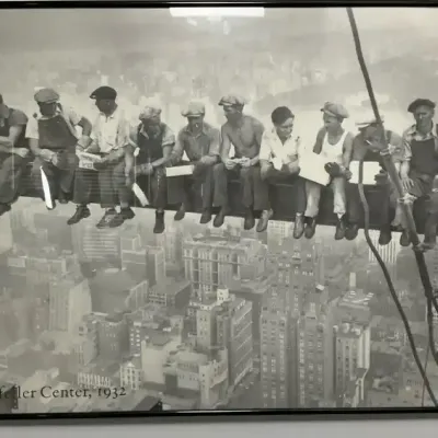 Framed "Lunch Atop a Skyscraper" Print