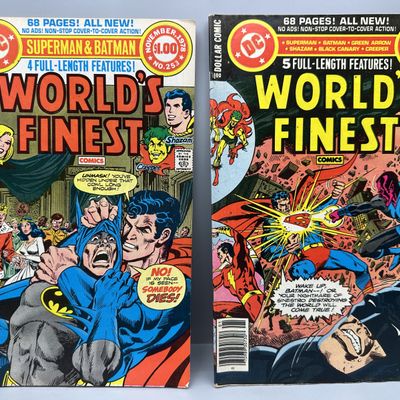 1978 DC Comics World's Finest Comics #253 & 1979 #254 - 1st Shazam feature in title - Jim Aparo art