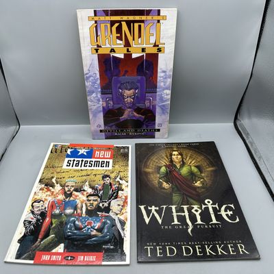 (3) Dark Horse, Fleetway, and Circle Media Graphic Novels & Comic Books - Includes Grendel Tales: Devils and Deaths (1996), New...