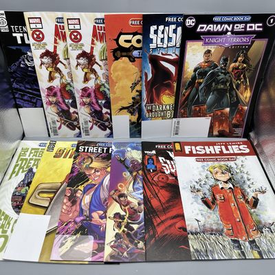 Marvel, DC, IDW and Independent Publishers lot of 12 Free Comic Book Day comics (2022-2023) - includes Uncanny Avengers #1, Knight...