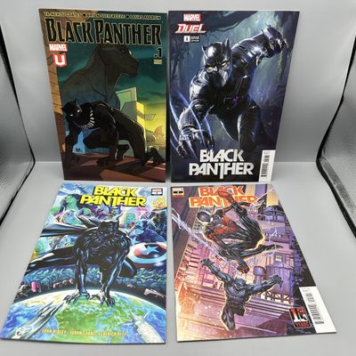 Marvel Comics Black Panther #1, #1, #1 & #2 (2016-2022) - Marvel Unlimited and Marvel Duel Variant Covers