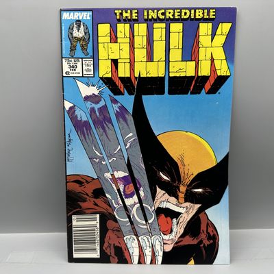 Marvel Comics The Incredible Hulk #340 (1988) - Hulk vs. Wolverine - Todd McFarlane cover art