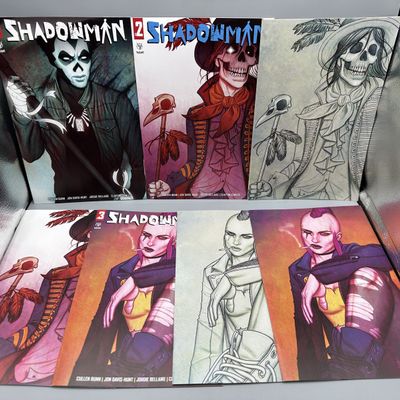 Valiant Entertainment Shadowman #1, #2 & #3 (2021) lot of 7 - Kowabunga Comics Retailer Exclusives - Jon Davis-Hunt Art