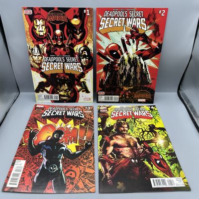 Marvel Comics Deadpool's Secret Secret Wars #1, 2, 3 & 4 (2015) - Complete 4-issue limited series - Homage covers by Tony Harris