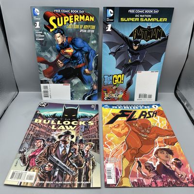 (4) DC Comics Books - Including Superman: Last Son of Krypton Special Edition #1 (2013), DC Nation Super Sampler #1 (2013), Batman:...