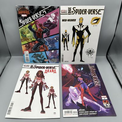 Marvel Comics Spider-Verse #1 and Edge of Spider-Verse #1, 2, and 5 (2015, 2022) - 1st appearances of Web-Weaver and Sun-Spider - Kris...