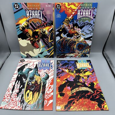 DC Comics Batman: Sword of Azrael #1-4 (1992-1993) - Complete limited series - 1st appearance of Azrael (Jean-Paul Valley) - Joe Quesada art
