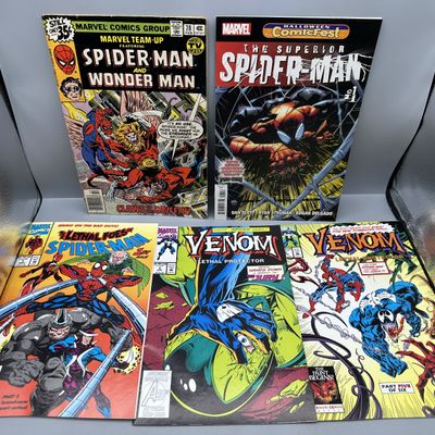 (5) Marvel Comics Spider-Man and Venom - Includes Marvel Team-Up #78 (1979), The Superior Spider-Man #1 (2018), The Lethal Foes of...