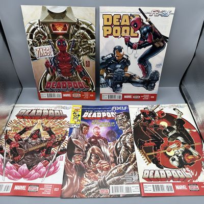 Marvel Comics Deadpool #35, 36, 37, 38 & 39 (2014-2015) - AXIS crossover tie-ins - Zenpool appearance - Mark Brooks and David...