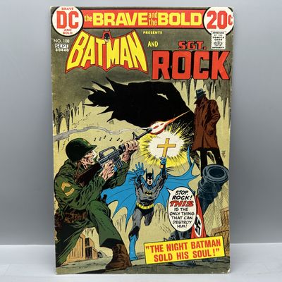 1973 DC Comics The Brave and the Bold #108 - Batman and Sgt. Rock team-up - Jim Aparo art