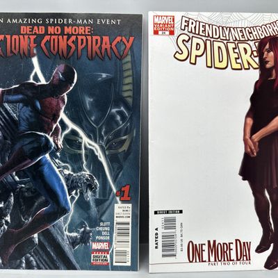 2016 Marvel Comics Spider-Man Dead No More: The Clone Conspiracy #1 & 2007 Friendly Neighborhood Spider-Man #24 - Marko Djurdjevic...