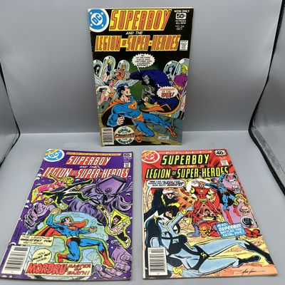 1978 DC Comics Superboy and the Legion of Super-Heroes #244, #245, and #246 - Earthwar storyline climax - Mike Grell and Al Milgrom covers