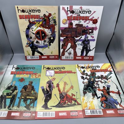 Marvel Comics Hawkeye vs. Deadpool #0-4 (2014-2015) - Complete 5-issue miniseries - James Harren covers