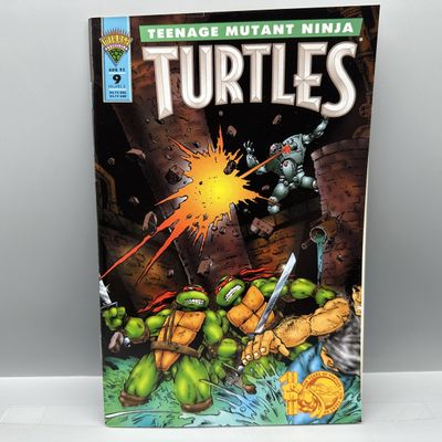 1995 Mirage Studios Teenage Mutant Ninja Turtles #9 - Volume 2 - Ten Years of Turtles anniversary logo - Kevin Eastman and Peter Laird...