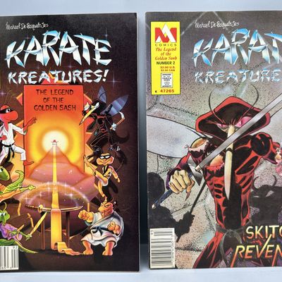 1992 MA Comics Michael DePasquale Jr.'s Karate Kreatures! #1 Premiere Edition & 1993 #2 - Premiere issue of independent martial...