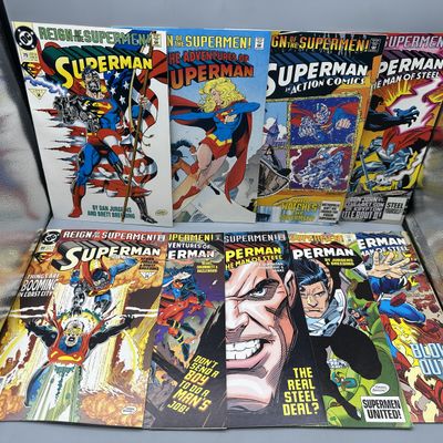 (9) 1993 DC Comics Superman Family Reign of the Supermen  - Includes Superman #79 first appearance of Cyborg Superman