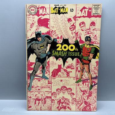 1968 DC Comics Batman #200 - 200th anniversary issue - Reprints first Batman story from Detective Comics #27 - Neal Adams 1st cover art...