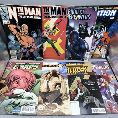 (8) 1989-2018 Marvel, DC, Dynamite, and Dark Horse Comics - Nth Man #2, #3, and Green Lantern Corps #34 Selfie Variant
