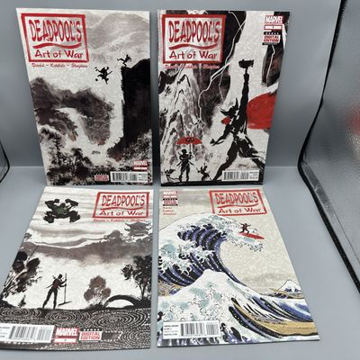 Marvel Comics Deadpool's Art of War #1-4 (2014-2015) - Complete Limited Series - Scott Koblish sumi-e style covers