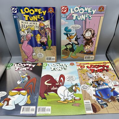 (5) DC Comics Looney Tunes - Including #101, #103, #104, #108, and #128 (2003-2005) - David Alvarez, Mike DeCarlo, and Batic/Torreiro art