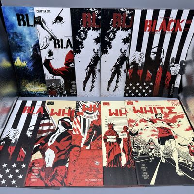 Black Mask Studios BLACK #1, 2, 5 and WHITE #2, 3, 4, 5 (2016-2021) - Lot of 10 - Variant covers by Khary Randolph and Ashley A. Woods
