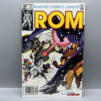 1981 Marvel Comics ROM #18 - X-Men guest appearance - 1st appearance of Hybrid - Frank Miller cover