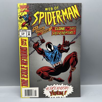 Marvel Comics Web of Spider-Man #118 (1994) - 1st appearance of Ben Reilly as Scarlet Spider - Steven Butler cover art