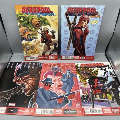Marvel Comics Deadpool Bi-Annual #1, Annual #2, #23, #26 & #28 (2014) - Marvel Now! era - Phil Noto and Mark Brooks cover art
