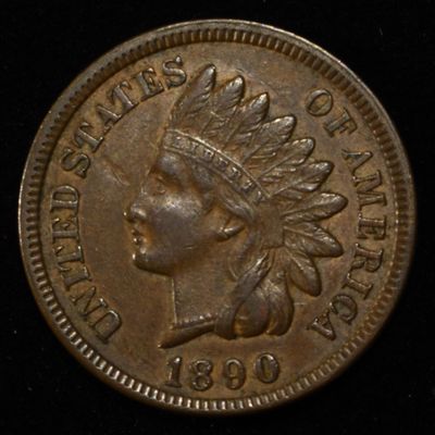 Sale Photo Thumbnail #168: 1890 INDIAN HEAD CENT CH BU BN