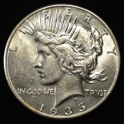 Sale Photo Thumbnail #221: 1935 PEACE DOLLAR AU/BU