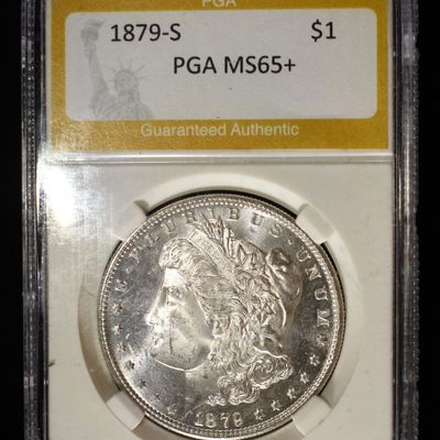 Sale Photo Thumbnail #192: 1879-S MORGAN DOLLAR PGA GEM BU