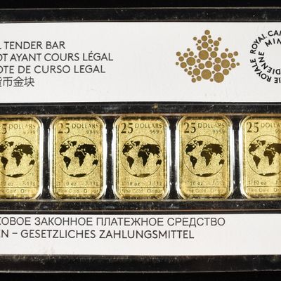 Sale Photo Thumbnail #435: (5) 2016 $25 GOLD CANADA 1/10TH OZ