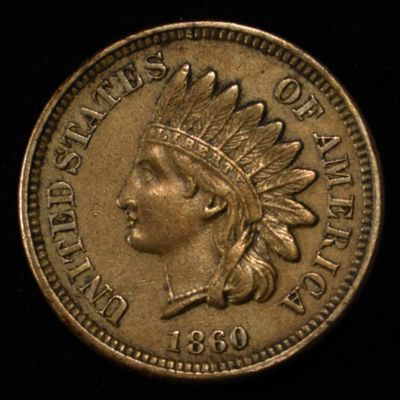 Sale Photo Thumbnail #154: 1860 INDIAN HEAD CENT AU/BU