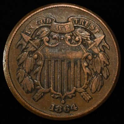Sale Photo Thumbnail #182: 1864 TWO-CENT PIECE AU