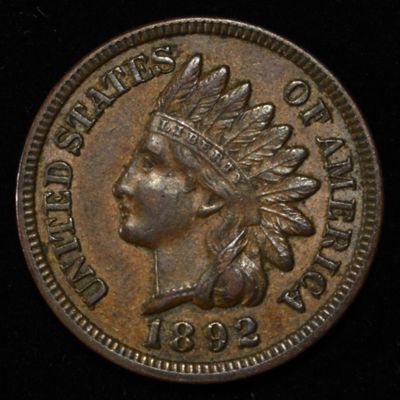 Sale Photo Thumbnail #170: 1892 INDIAN HEAD CENT CH BU