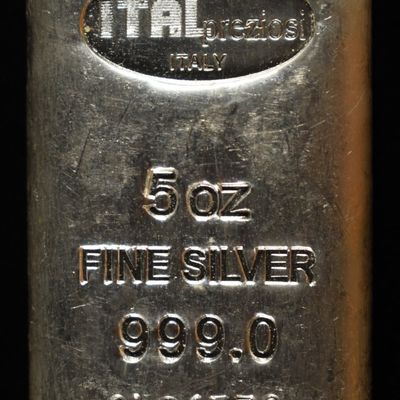 Sale Photo Thumbnail #418: ITALPREZIOSI 5 OZ .999 SILVER BAR