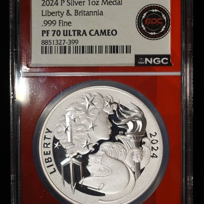 Sale Photo Thumbnail #406: 2024-P SILVER LIBERTY & BRITANNIA NGC PF-70 UCAM