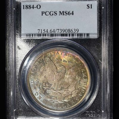 Sale Photo Thumbnail #7: 1884-O MORGAN DOLLAR PCGS MS-64 COLOR!