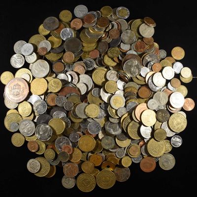 Sale Photo Thumbnail #107: 5 LB FOREIGN COINS