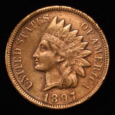 Sale Photo Thumbnail #175: 1897 INDIAN HEAD CENT CH BU RD