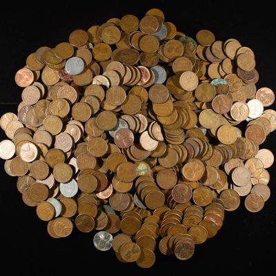 Sale Photo Thumbnail #372: (500) 40'S & 50'S WHEAT CENTS