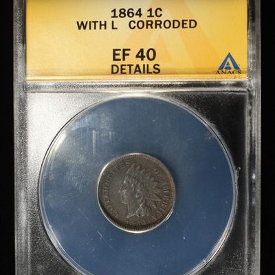 Sale Photo Thumbnail #2: 1864 INDIAN CENT EF 40 DETAILS ANACS