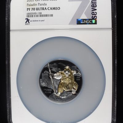 Sale Photo Thumbnail #422: 2022 $20 PALAU PALADIN PANDA NGC PF70 ULTRA-C