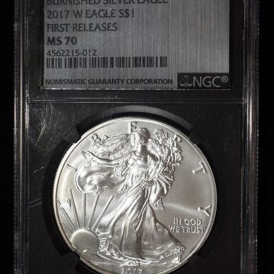 Sale Photo Thumbnail #235: 2017-W AMERICAN SILVER EAGLE NGC MS70 BURNISHED